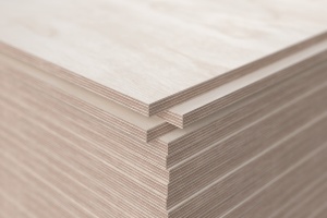 stacks of plywood