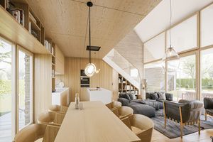 A house interior made from quality plywood