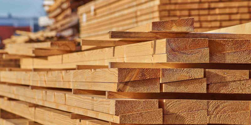 stack of construction lumber